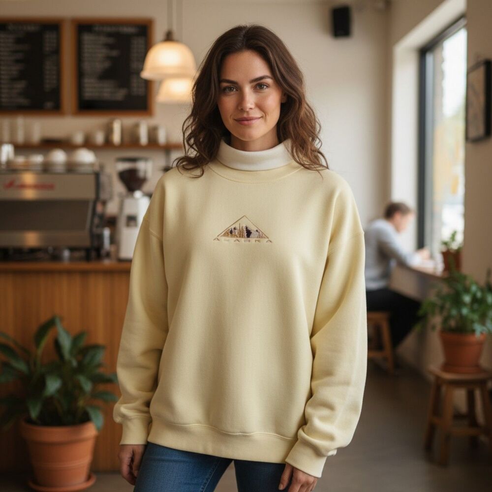 Crewneck Sweatshirt in Pale Yellow